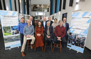 Sci Tech Daresbury Future Club Group of people smiling - Future Club and Sci-Tech Daresbury Representatives.